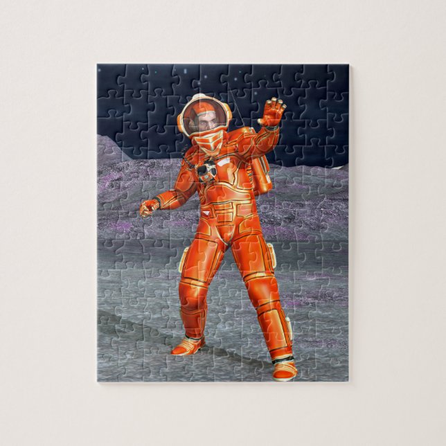 Astronaut Mars Space Explorer on Alien Planet Jigsaw Puzzle (Vertical)