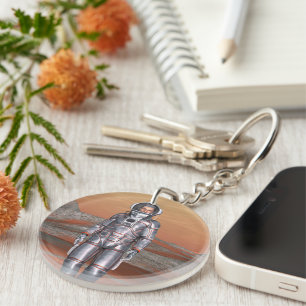 Astronaut Mars - Space Explorer on Alien Planet Keychain