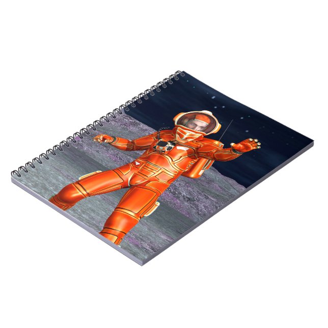 Astronaut Mars Space Explorer on Alien Planet Notebook (Left Side)