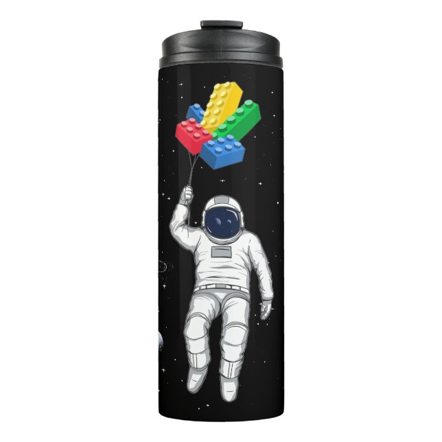 Astronaut Master Builder, Building Blocks Thermal Tumbler (Front)