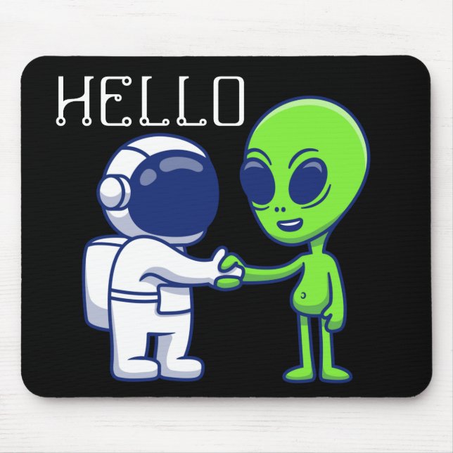 Astronaut Meets Alien Mousepad (Front)