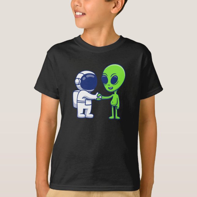 Astronaut Meets Alien T-Shirt (Front)