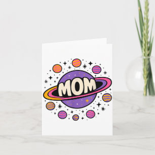 Astronaut Mom Solar System Planets Mother's Da Card