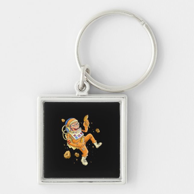 Astronaut Monkey Space Keychain (Front)