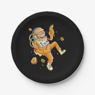 Astronaut Monkey Space Paper Plate