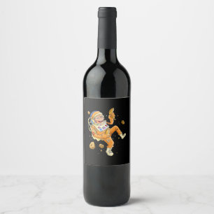 Astronaut Monkey Space Wine Label