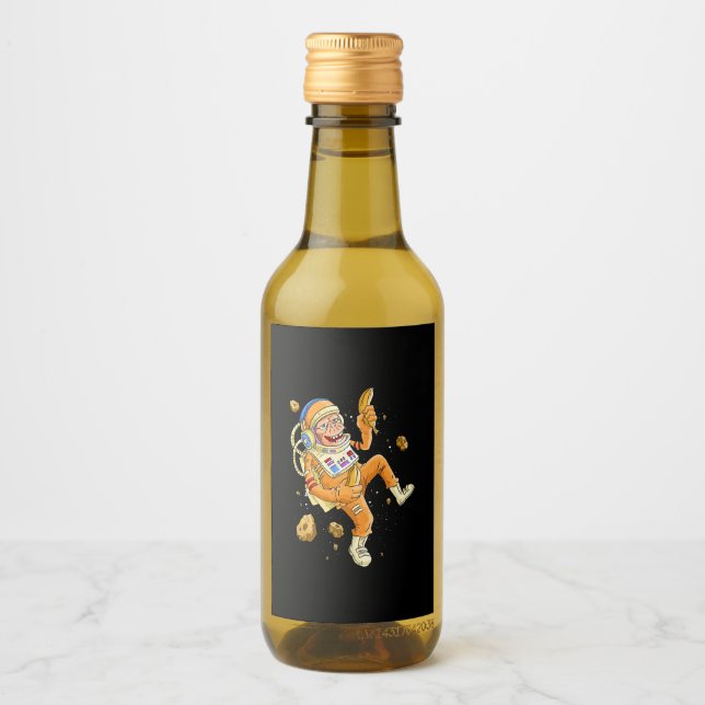 Astronaut Monkey Space Wine Label (Front)
