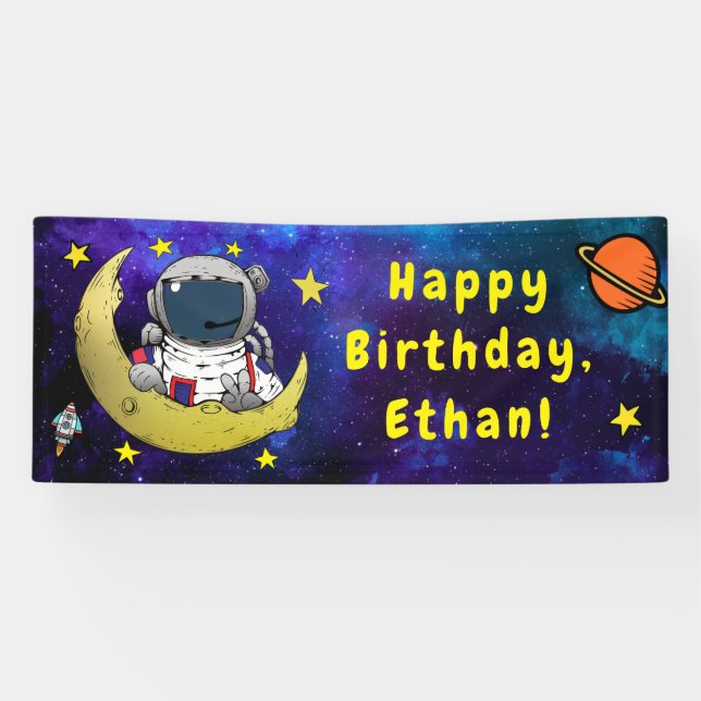 Astronaut & Moon Banner (Horizontal)