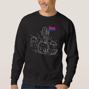 Astronaut Moon Bisexual Flag Space Lgbtq Gay Pride Sweatshirt