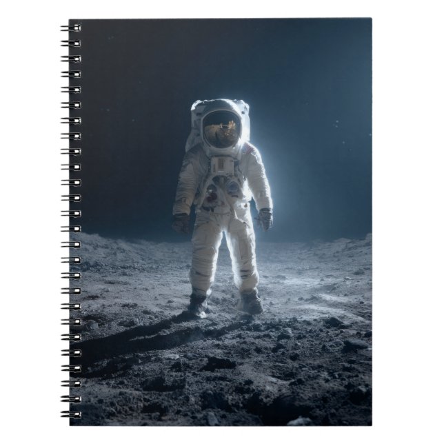 Astronaut Moon Landing Notebook (Front)