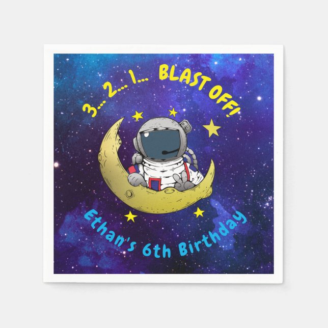 Astronaut & Moon Napkin (Front)