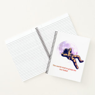 Astronaut Moon Notebook – Inspirational Space Art