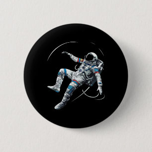 Astronaut Muay Thai Boxing Karate Kickboxing Marti 2 Inch Round Button