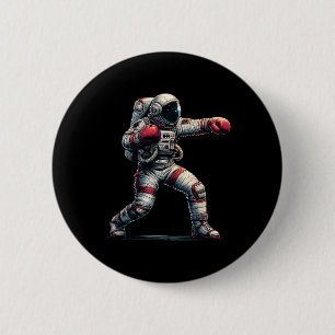 Astronaut Muay Thai Boxing Kickboxing Kids Mens  2 Inch Round Button