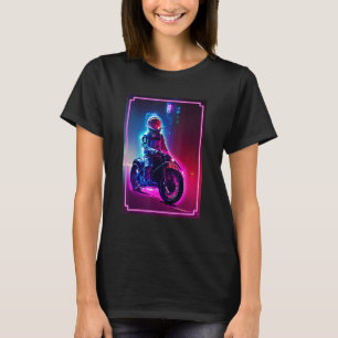 Astronaut On A Motorcycle   Space and Science Fict T-Shirt