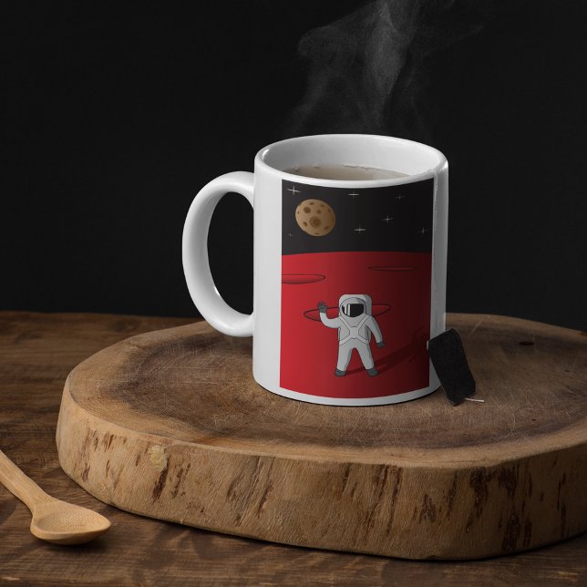 Astronaut on Mars Space Explorer Red Planet  Coffee Mug (Creator Uploaded)