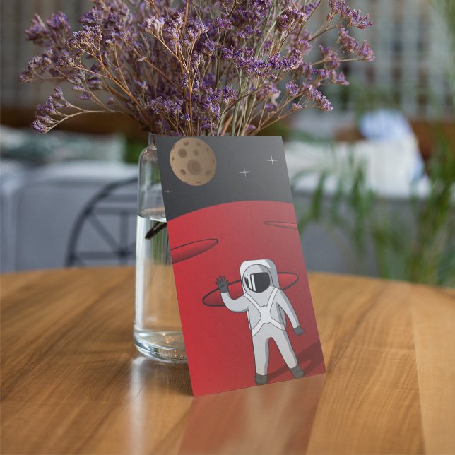 Astronaut on Mars Space Explorer Red Planet  Invitation (Creator Uploaded)