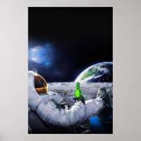 Astronaut on the Moon with beer