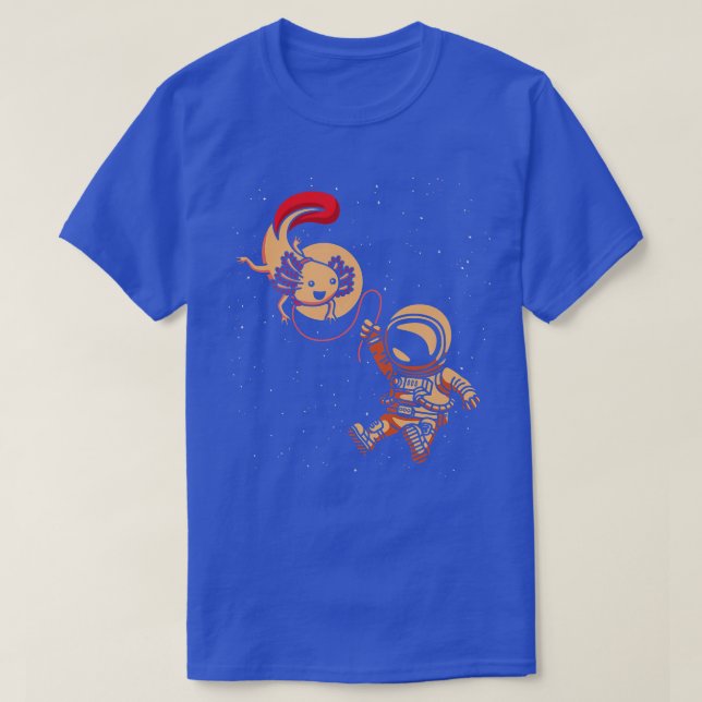 Astronaut Outer Aolotl Space Aolotl Spaceman Amphi T-Shirt (Design Front)