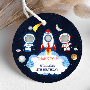 Astronaut Outer Space Birthday Thank You Favour Ta Favour Tags