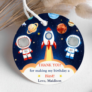 Astronaut Outer Space Birthday Thank You Favour Ta Favour Tags