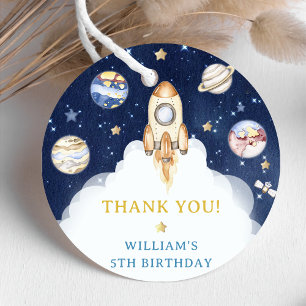 Astronaut Outer Space Birthday Thank You Favour Ta Tags