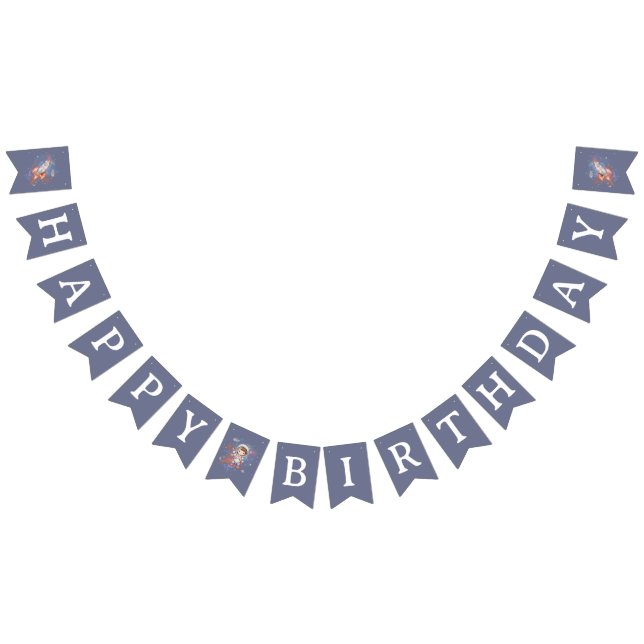 Astronaut Outer Space Boy Birthday Bunting Flags (All)