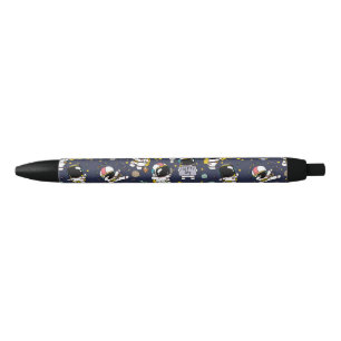 Astronaut Outer Space Cartoon Blue Ink Pen