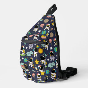 Astronaut Outer Space CartoonAstronaut Space Cart  Sling Bag