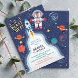 Astronaut Outer Space Rocket Ship Birthday Photo Invitation<br><div class="desc">Astronaut Outer Space Rocket Ship Birthday Photo Invitation</div>