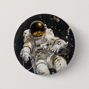 Astronaut Painting 2 Inch Round Button