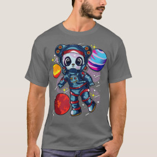 Astronaut Panda Bear In Space T-Shirt