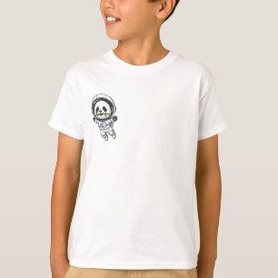 Astronaut Panda Floating Space Kids T-Shirt