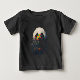 Astronaut Panda with Neon Paint Splash Baby T-Shirt
