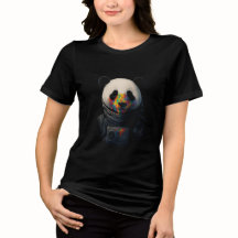 Astronaut Panda with Neon Paint Splash