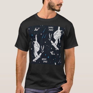 Astronaut Pattern Astronaut Seamless Pattern Skate T-Shirt
