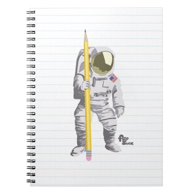 Astronaut Pencil and Paper Notebook (Front)