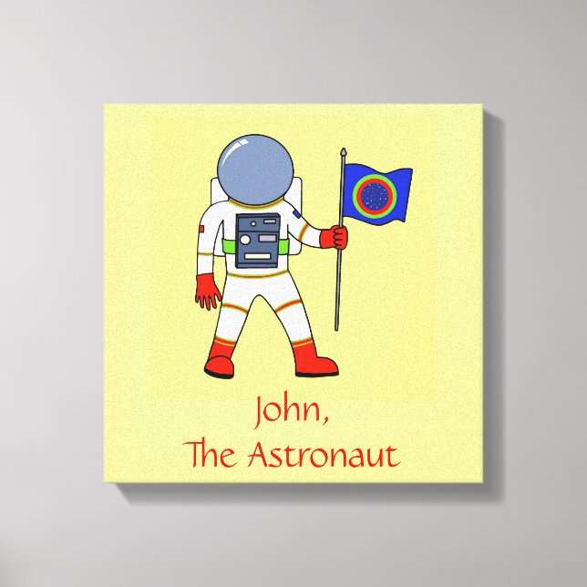 Astronaut Personalised Canvas Print (Front)