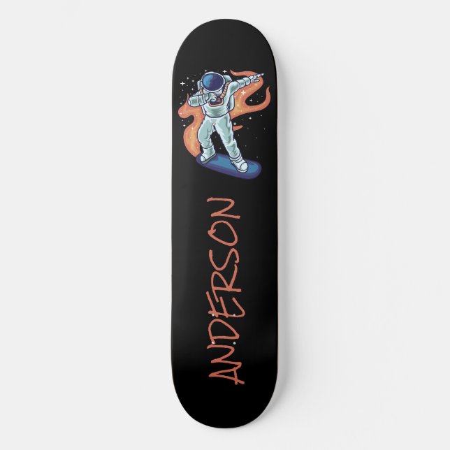  Astronaut Personalized Floating with Skateboard (Front)