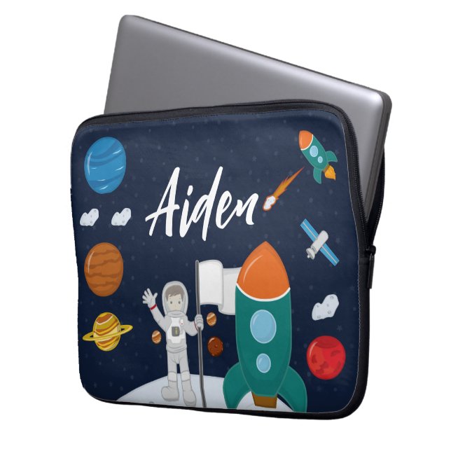 Astronaut Personalized Laptop Case (Front Left)