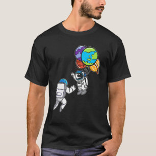 Astronaut Planet Balloon Outerspace Exploration Co T-Shirt