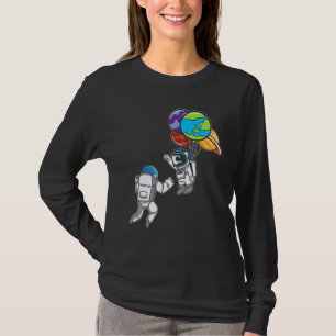 Astronaut Planet Balloon Outerspace Exploration Co T-Shirt