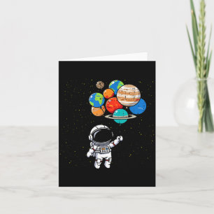 Astronaut Planet Balloons Cute Space Galaxy Boys G Card