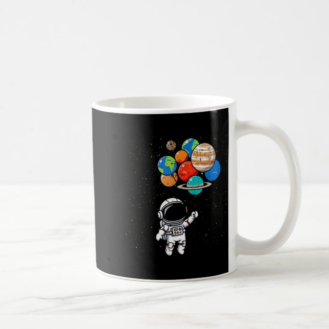 Astronaut Planet Balloons Cute Space Galaxy Boys G Coffee Mug (Right)