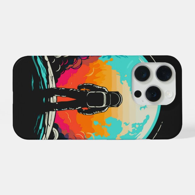 Astronaut & Planet iPhone Case (Back Horizontal)