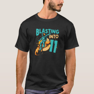 Astronaut  Planet Spaceship Happy 11th Birthday  1 T-Shirt