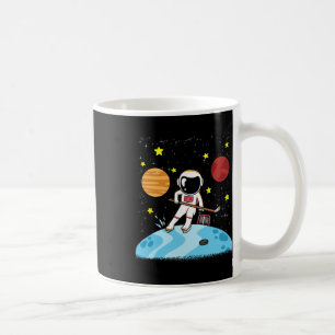 Astronaut Planets Ice Hockey Player Space Galaxy Coffee Mug