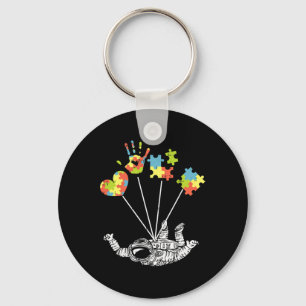 Astronaut Puzzle Autism Awareness Gifts For Autist Keychain