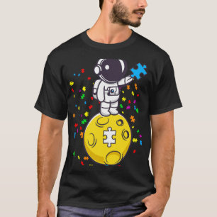 Astronaut Puzzle Balloon Autism Awareness Space Ki T-Shirt
