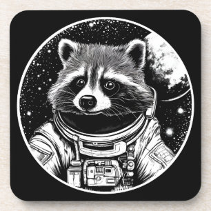 Astronaut raccoon coaster
